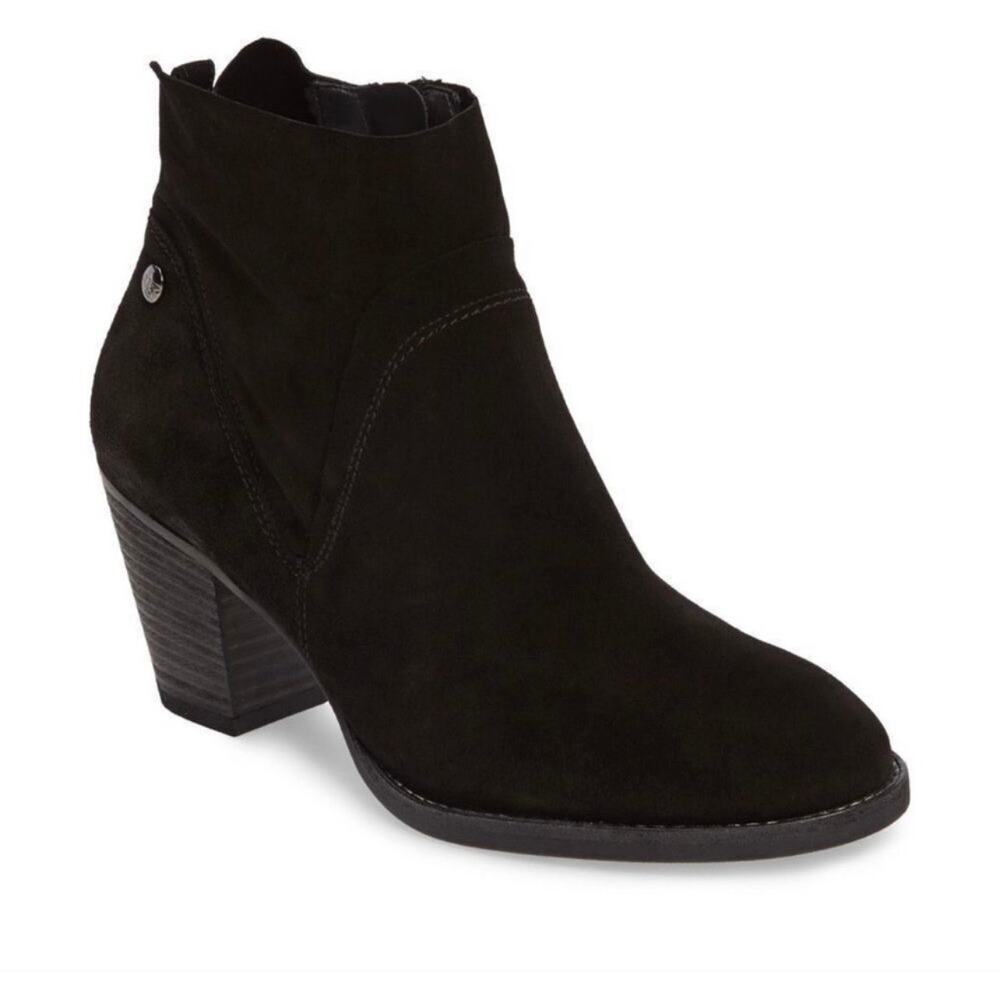 Paul Green Black Suede Ankle Booties